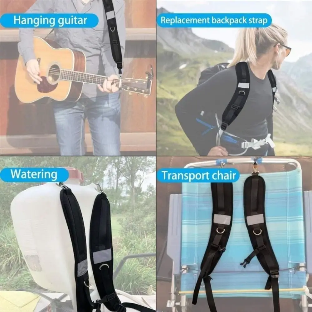 Bag Accessories Black Backpack Straps Oxford Cloth Shock Absorption Bags Shoulder Strap Bag Repair Parts Climbing Hiking