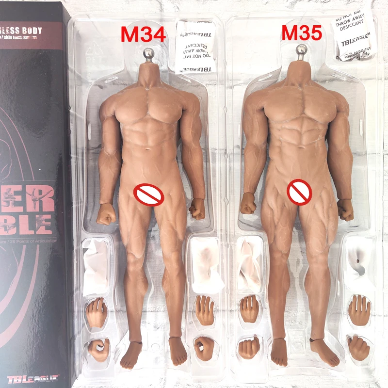 1/6 Steel Stainless Skeleton Body TBLeague M34 M35 Strong Man Body Super Flexible Seamless Action Figure Body