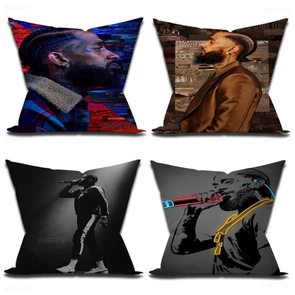 Nipsey Hussle American Rapper Cushion Cover Pillowcase Upholstery Sofa Throw Pillow Home Decor Pillowcas