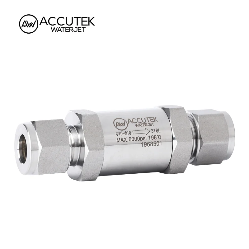 

AW® 316 Stainless Steel Check Valves Tube Fittings Double Ferrule One Way Non-retrun Valves 1/4"6/8/10mm High Pressure (6000Psi)