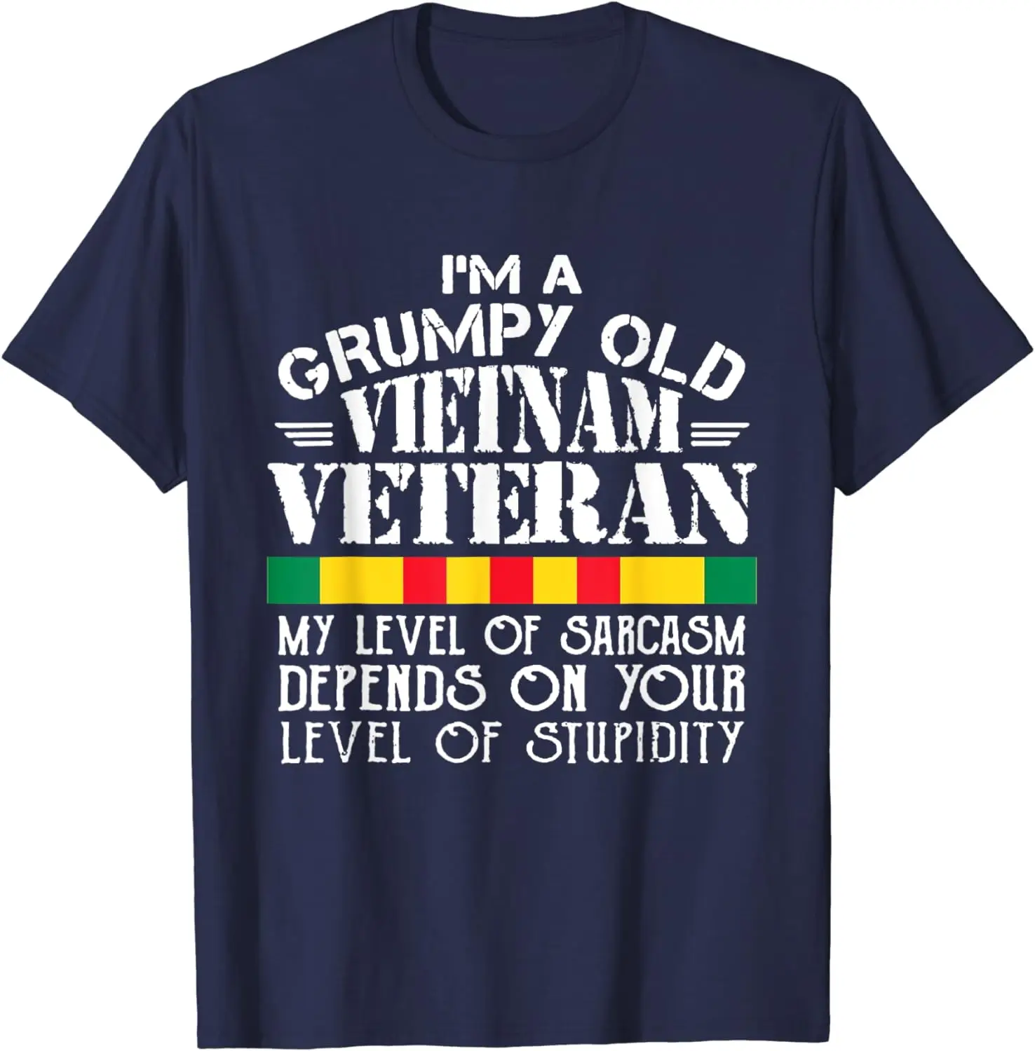 Never Underestimate An Old Man Who Is Also Vietnam Veteran Cotton T-Shirt Military Shirt Military Science Letter Printed Top