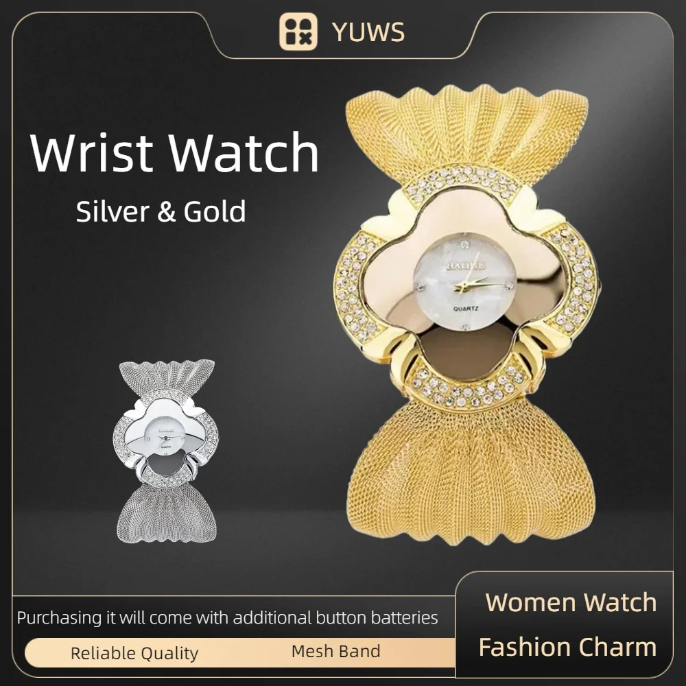 

Women Watch Quartz Bracelet Luxury Fashion Popular Diamante Butterfly Mesh Watchband Woman Watch Dress Wristwatch Fritillaria