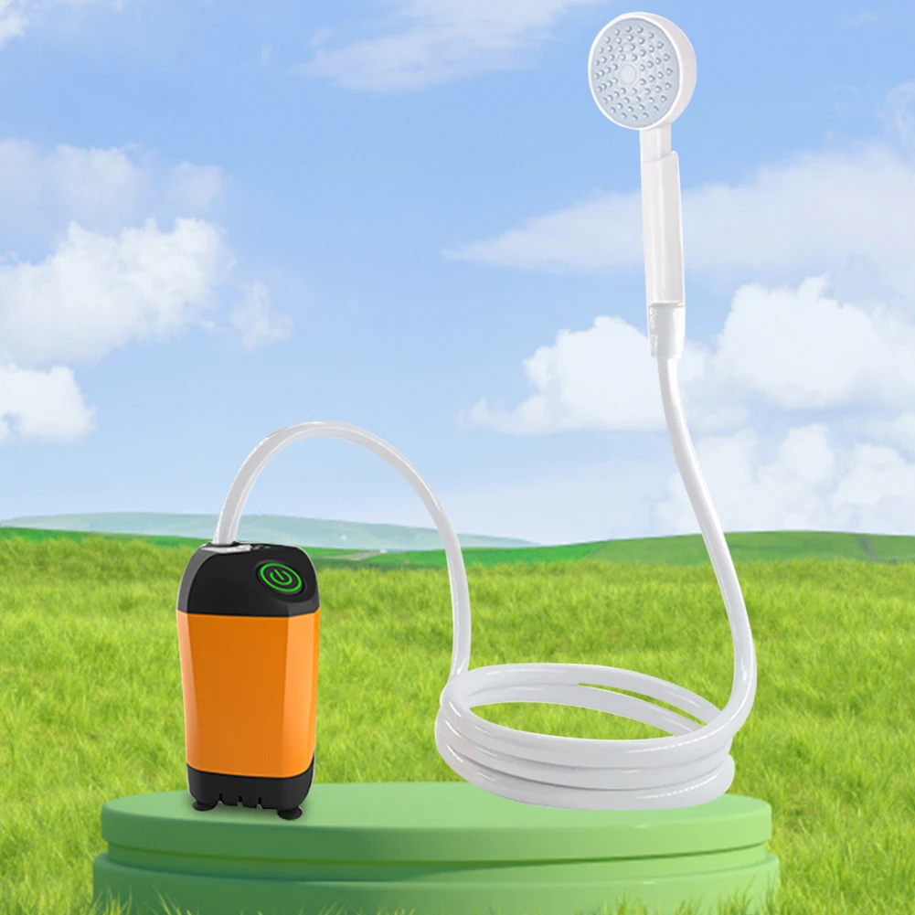 

Portable Electric Shower Pump with Digital Temperature Display Waterproof Backpacking Travel Camping Pet Shower