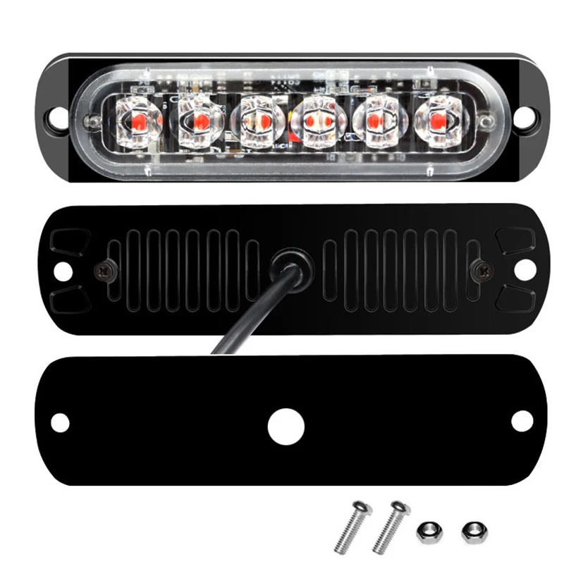 

6 LED Flashing lights, Side warning lights, Car truck grille flashing lights, Traffic lights 12V-24V