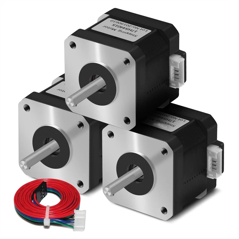 5Pcs 17Hs4401s Motor Speed Stable 4-Lead Nema17 Stepper Motor 42 Motor Low Noise 42Bygh 1.7A For 3D Printer Accessories