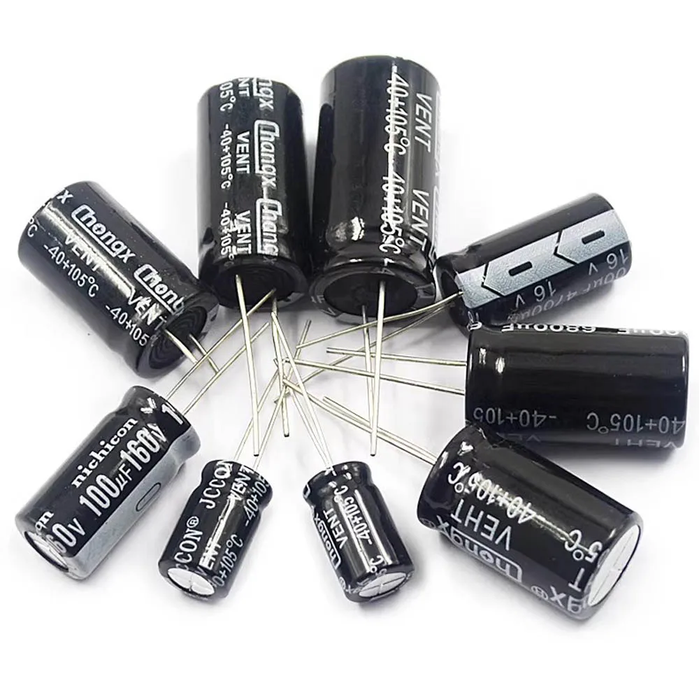 50V4700UF-450V22UF 168Pcs/Lot 1UF-4700UF 24Values Aluminum Electrolytic Capacitors 50-4700V Mix Assorted Kit And Storage Box