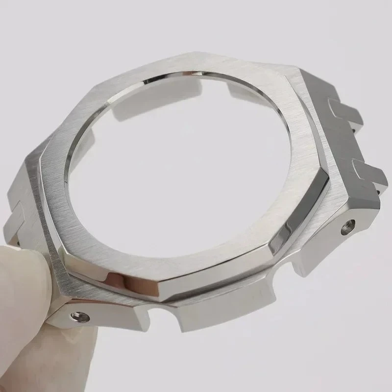 Gen4 طقم عصري لـ GA2100 إطار معدني Casioak تعديل GEN4 جيل ساعة مطاطية حافظة حزام من الفولاذ المقاوم للصدأ GA 2100/2110