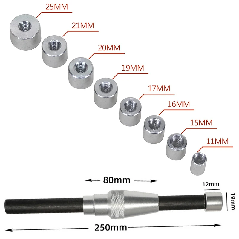 10PCS Universal Clutch Aligning Tools Kit Clutch Aligner Hole Corrector Tools with 8 Collects Ranging 11~25mm Automotive Tools