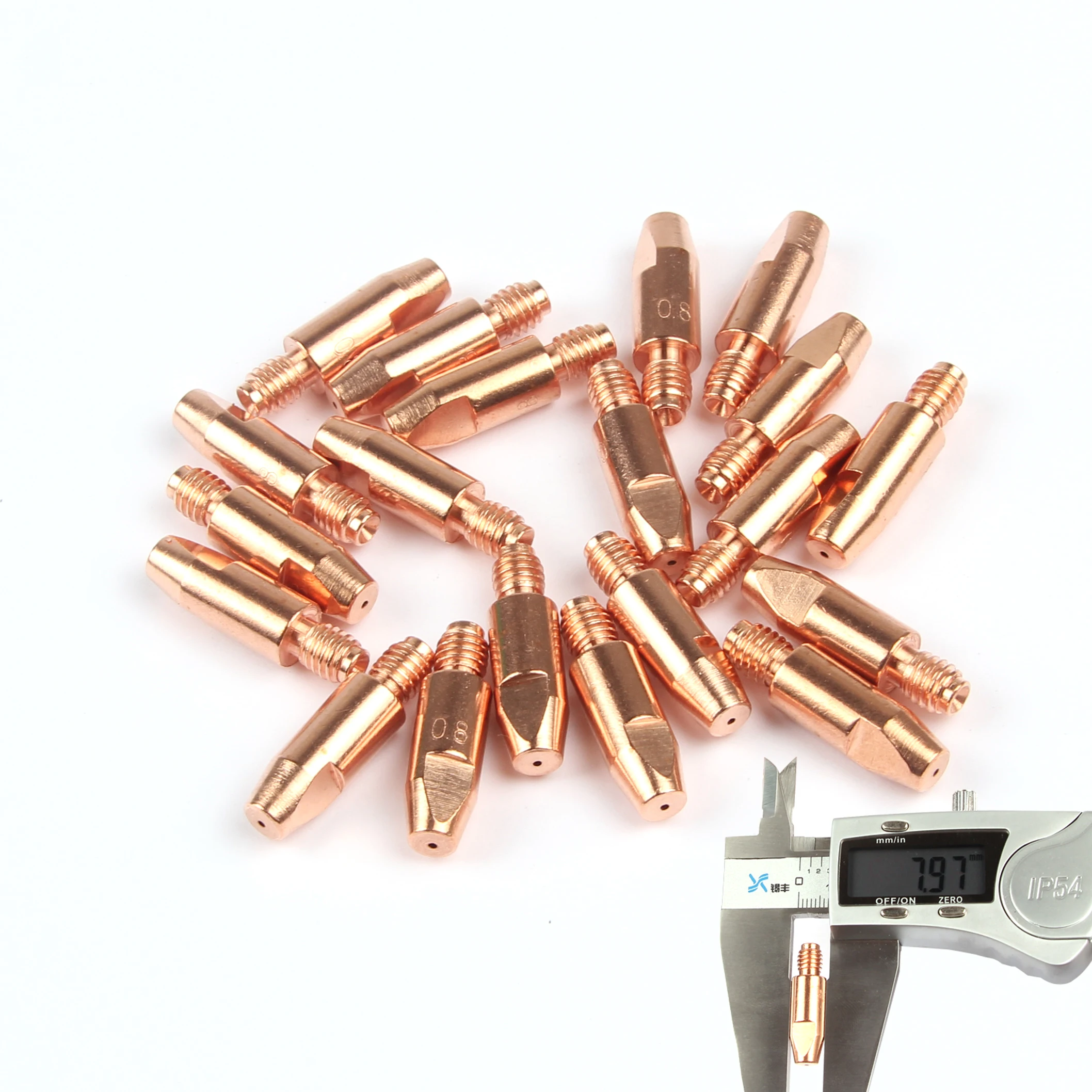 20Pcs MB 24KD Contact Tips Consumables M6*28mm 0.8 1.0 1.2mm Holder Torch Gun Nozzle MIG/MAG Co2/Gas Accessories Soldering Tool