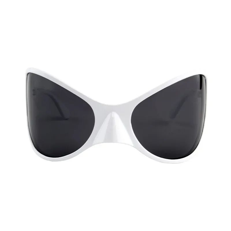 Kenbo Y2k Overs ize Punk polarisierte Sonnenbrille Frauen neue Frauen Sonnenbrille Männer Zukunfts technologie Sinn schwarz Silber Maske UV400 – Detail 11