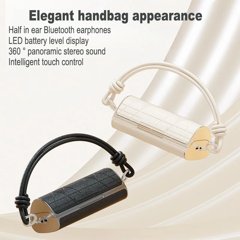 

Mini Bag Bluetooth Earbuds LED Battery Level Display Noise Reduction Touch Control Girls Wireless Earphones Panoramic Stereo