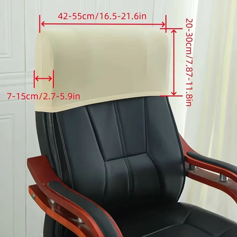 1PC Solid Color Stretchable Cover for Office Chair Backrest, Slipcover for Chair Back, Head Cover, And Back Sleeves