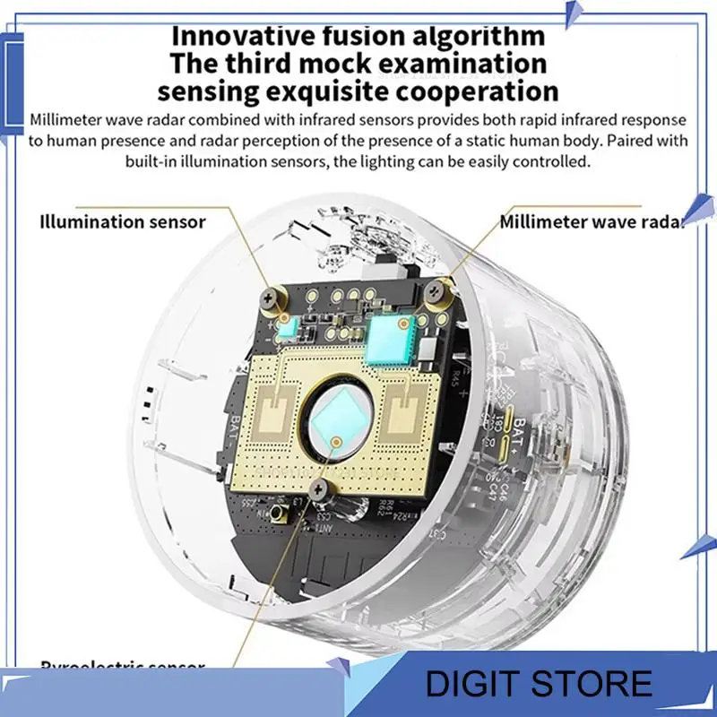DIGIT-Human Presence Detector Tuya Sensor Home Ultra Low Power Millimeter Wave Radar Breathing Motion Detection Wifi