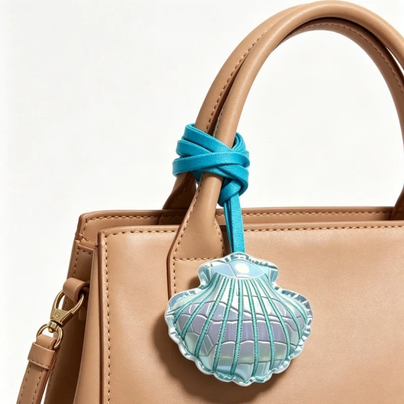 Summer Beach Bag Hanging Decoration Shell Key Chains Women Girls Key Ring Pendants for Handbag Decor DIY Jewelry Gifts
