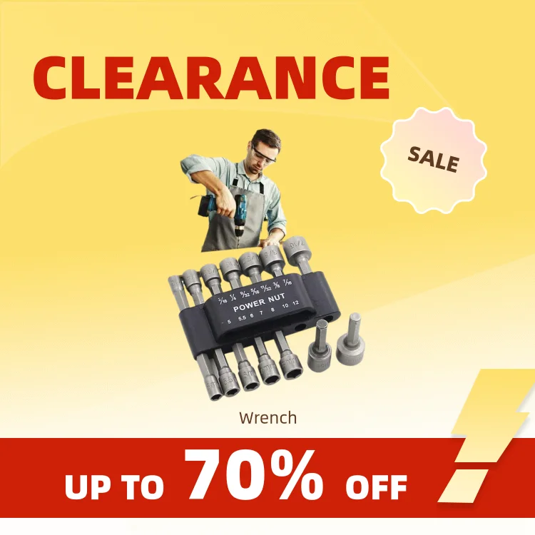 Clearance_9/14pcs Conjunto de ferramentas de broca de driver de porcas de energia SAE e chave de soquete métrica Parafuso 3/16 ~ 7/16,5 ~ 12mm Chave sextavada de driver Wren