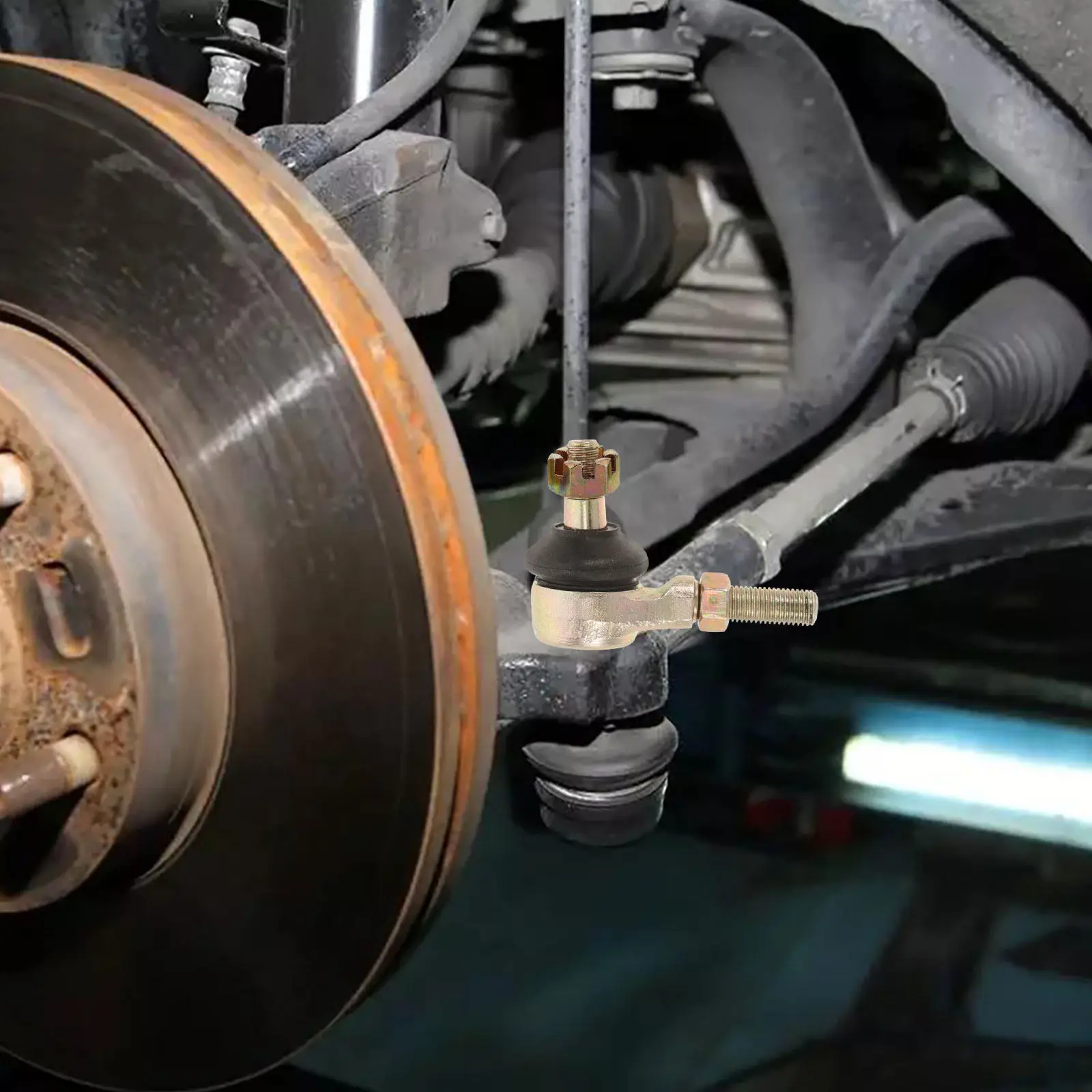 

5Pcs Go Kart Steering Kit Castle Nut Cap Steering Rods Notched Screws 8-10-12-14-16Mm for Atv Motorcycle Kart Suspension