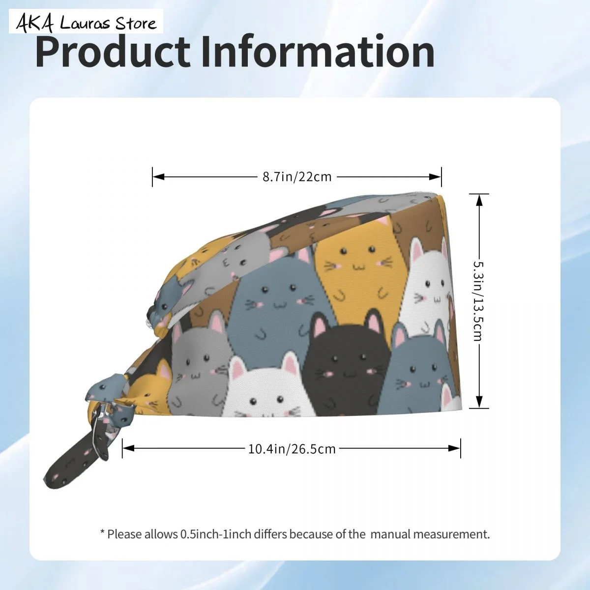 الجملة لطيف الأسرة الكرتون القط قبعة تنظيف قبعة العمل مضحك صالون التمريض قبعة الذكور الجراحية قبعة فرك قبعات