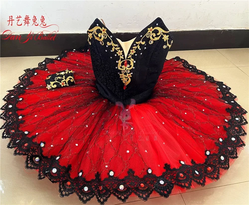 Danyi ballet dress Esmeralda tutu skirt red professional competition costume for adults and children