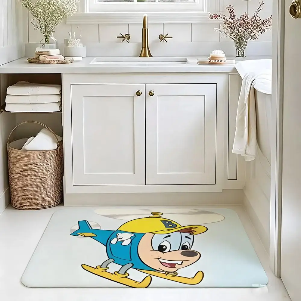 Anima B-Budgie the Little Helicopter Floor Mat carpet diatom mud bathroom quick-drying absorbent floor mat household bathroom