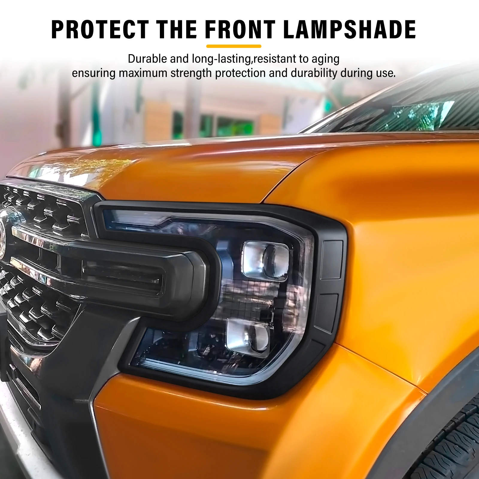 

Head Lamp Cover Head Lights Cover For Ford Ranger T9 2023 2024 WILDTRAK SPORT Car Stying Next Gen For Ford Ranger v6