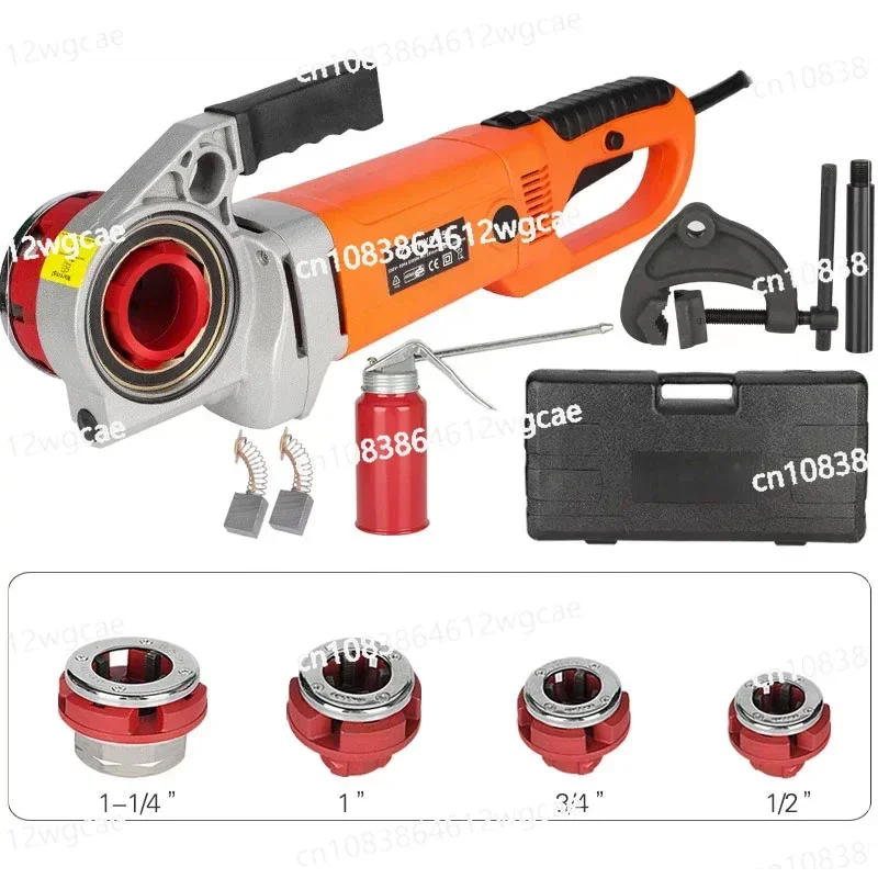 2300W Portable Hand-Held Electric Pipe Threading Machine  Household Hinged Plate Galvanized Pipe Threading Tool