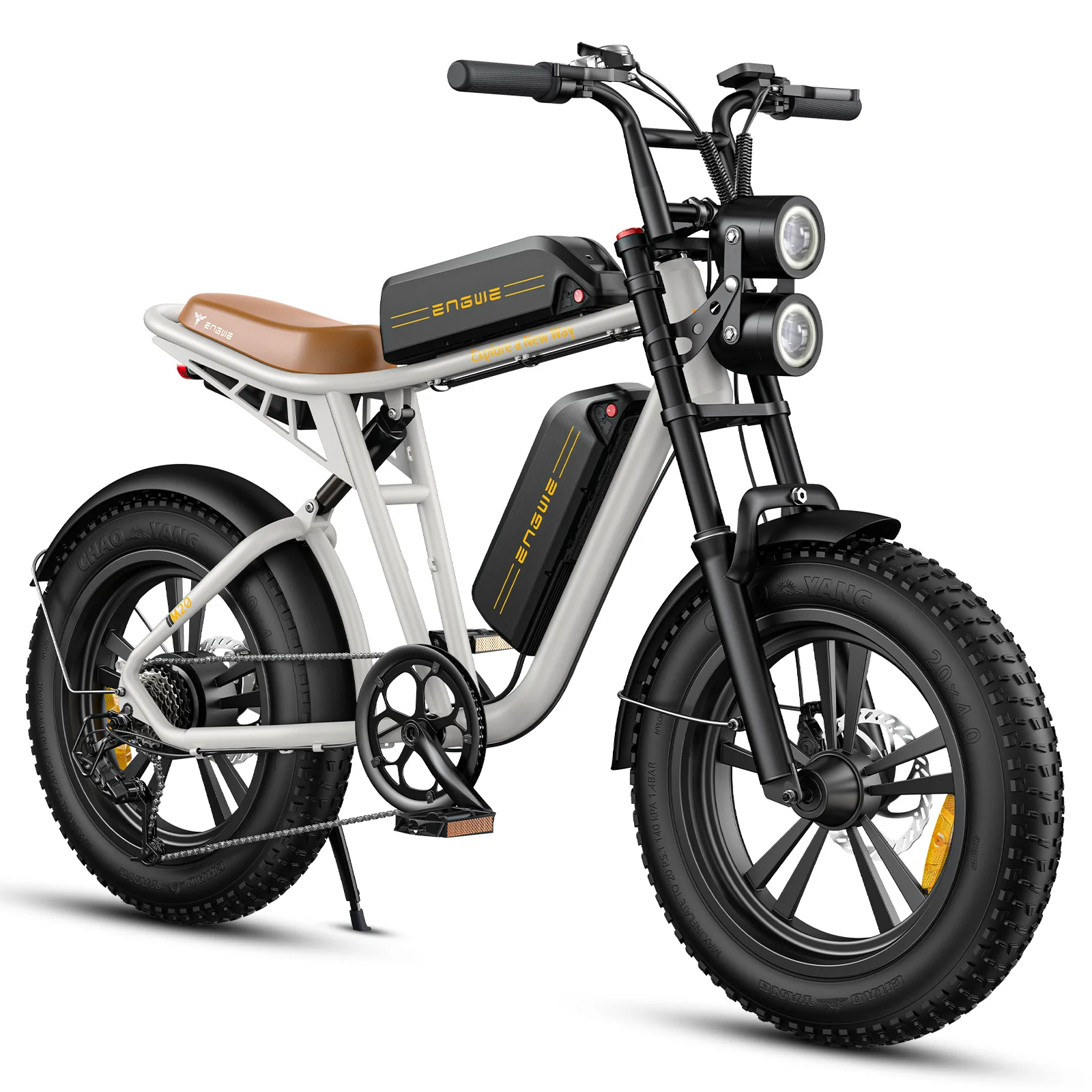 ENGWE M20 Ebike 750W Powerful Motor 48V 26Ah Dual battery 20*4.0' Fat Tire Electric Bike Mountain Snow Beach Electric Bicycle