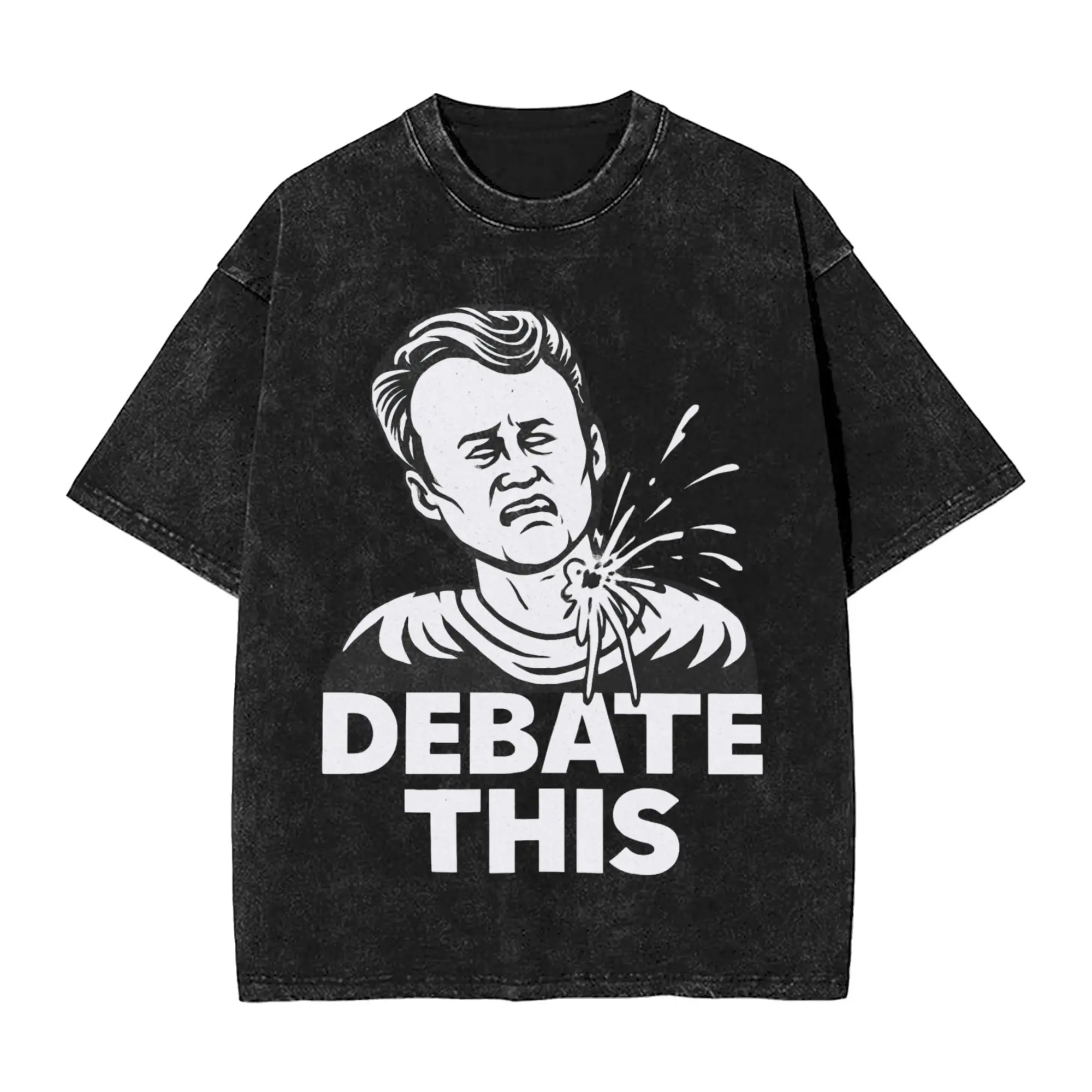 

Mens T Shirt Rest in Peace Charlie Kirk Washed T-Shirts Harajuku Beach Tee Shirt Aesthetic Design Cotton Tops Plus Size