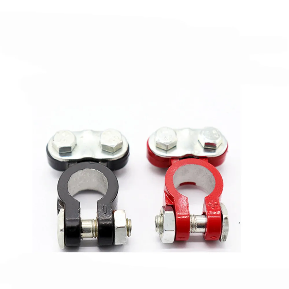 2PCS Universal Auto Car Boat Truck Battery Terminal Clamp Pile Alloy Head Connector Clip Aluminum-magnesium Terminal Battery