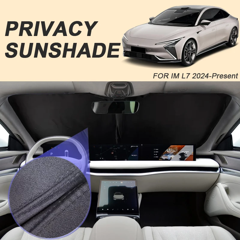 

Автомобильный солнцезащитный козырек для черного окна для IM L7 2024-Present, автоматическая защита от УФ-лучей, теплоизоляция, защитная крышка, аксессуар для интерьера