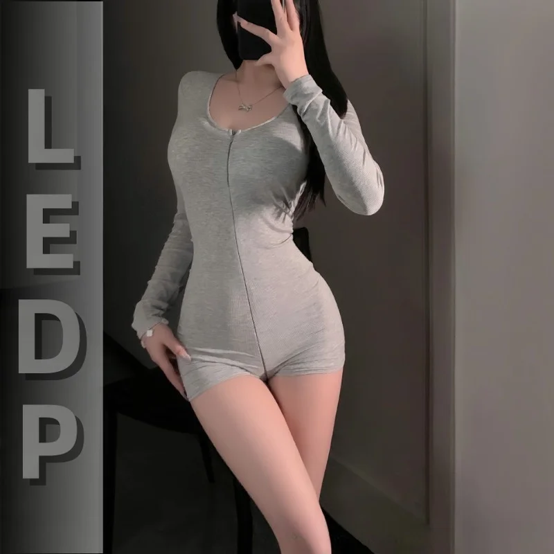 IMUSexy Deep V Yoga Pant Nightwear Teddy Lenceria Sexi Para Mujer Open Crotch Bodysuit Sexy Lingerie Secretary Uniform Body Suit