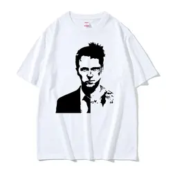 Vintage Fight Club Print Graphic Tee Shirt Men's High Quality Fashion Cotton T-shirt Summer Casual Oversized T Shirts Streetwear