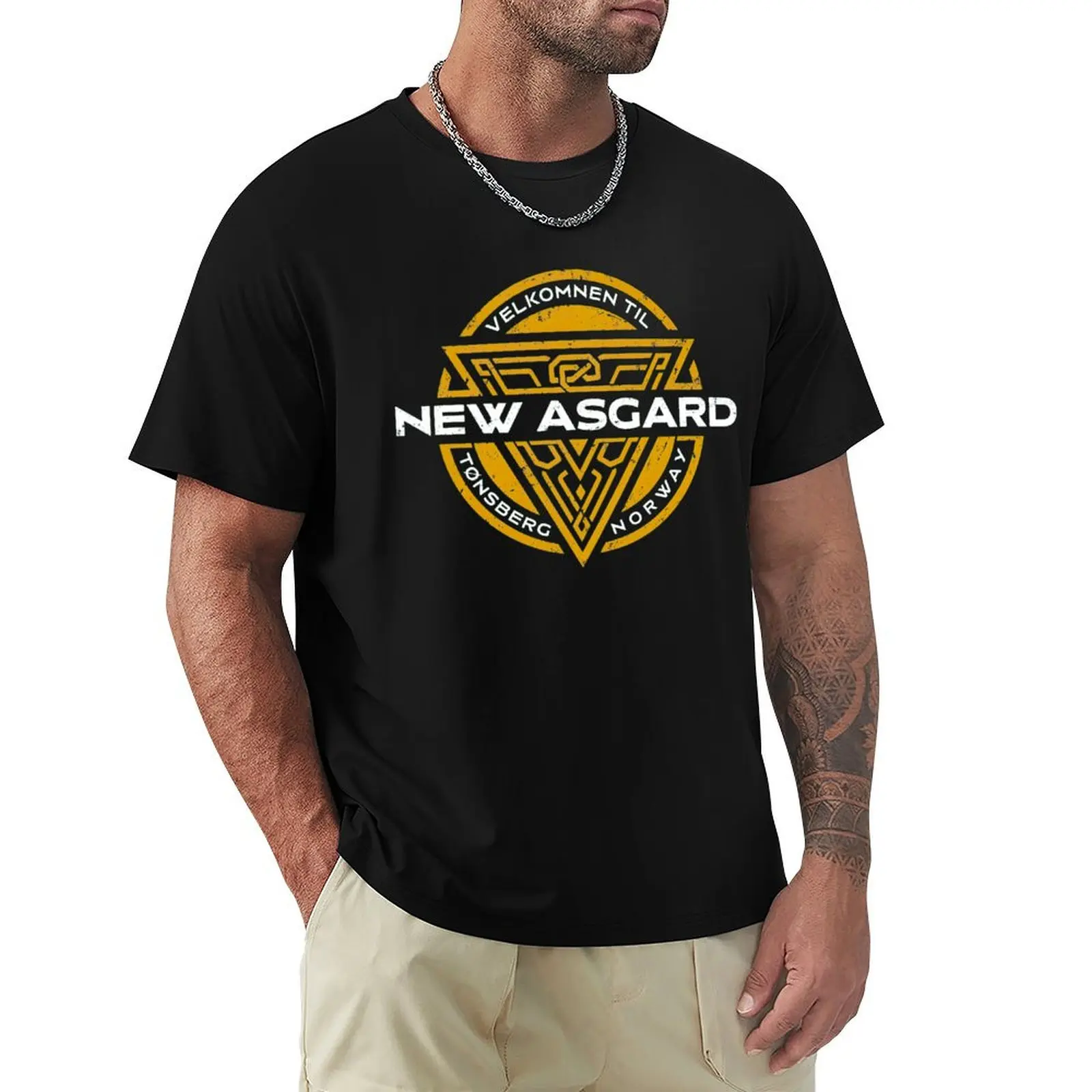 

New Asgard T-Shirt blue lock Clothing graphic t shirts plain t shirts men