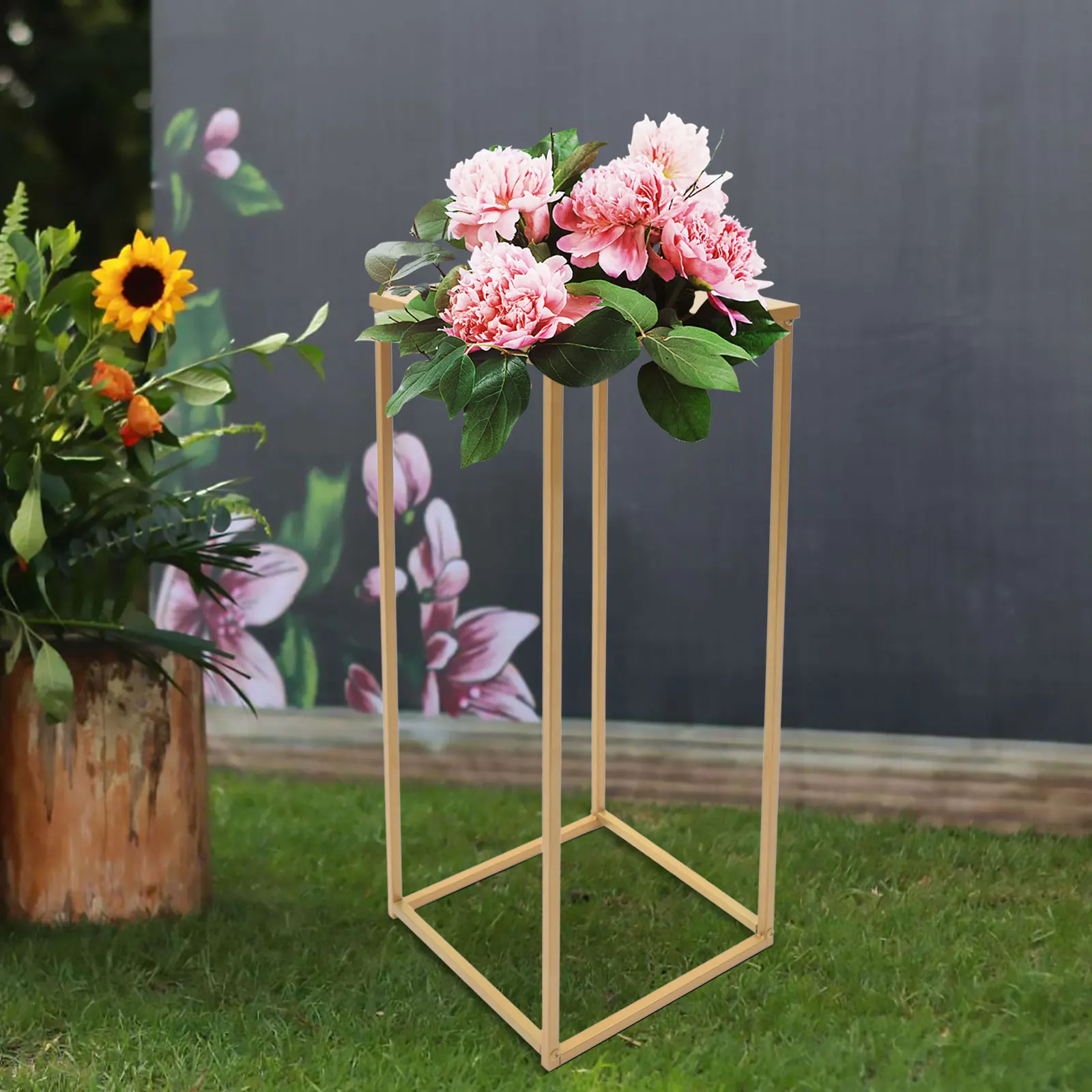 Wedding Flower Rack Tall Pedestal Metal Plant Stand Flower Pot Holder Indoor Garden Home Decoration 10pcs