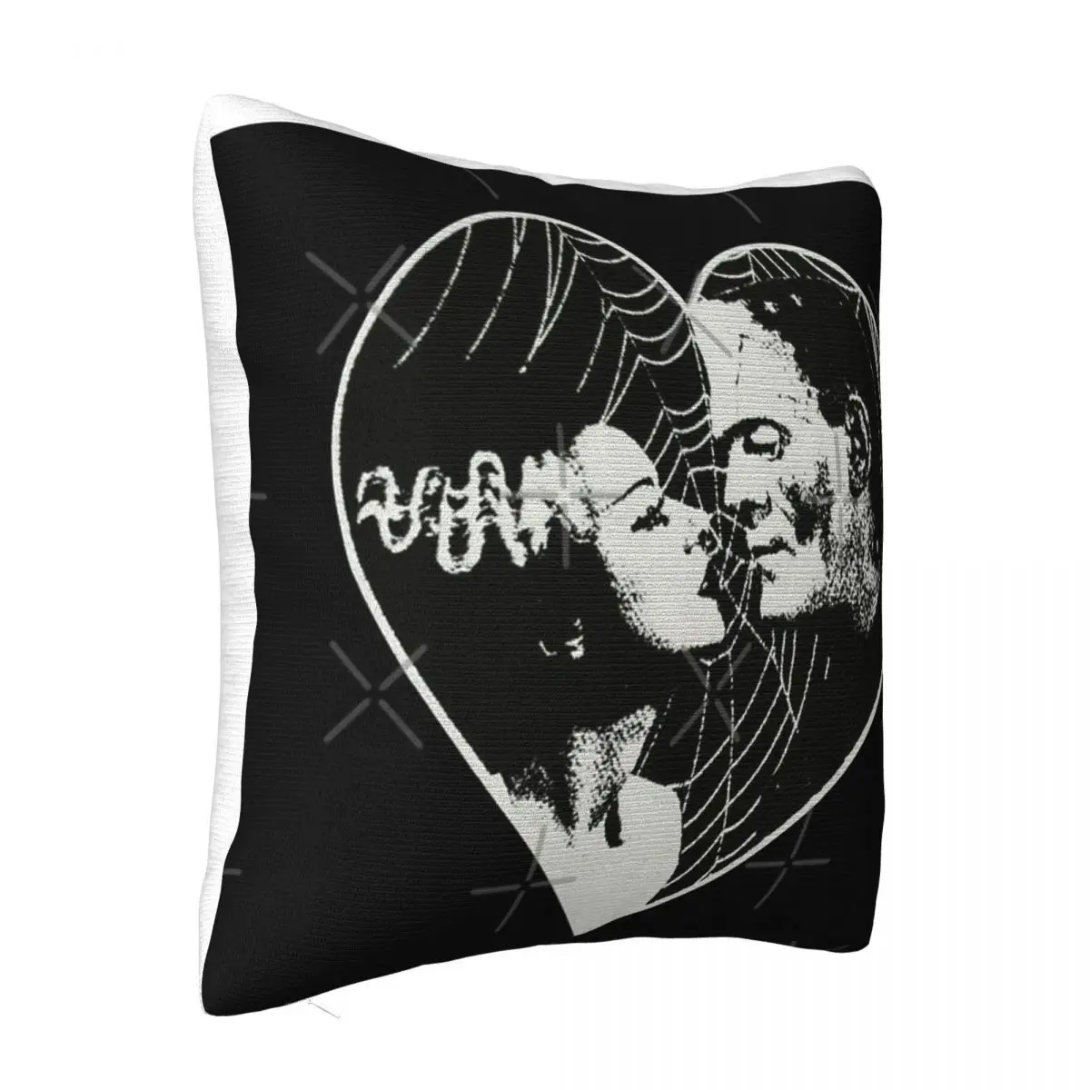 Frankenstein And Bride Goth Emo Heart Pillow Case Body Pillow Anime 45X45 Cushions Cover Pillow Case Pillow Cover