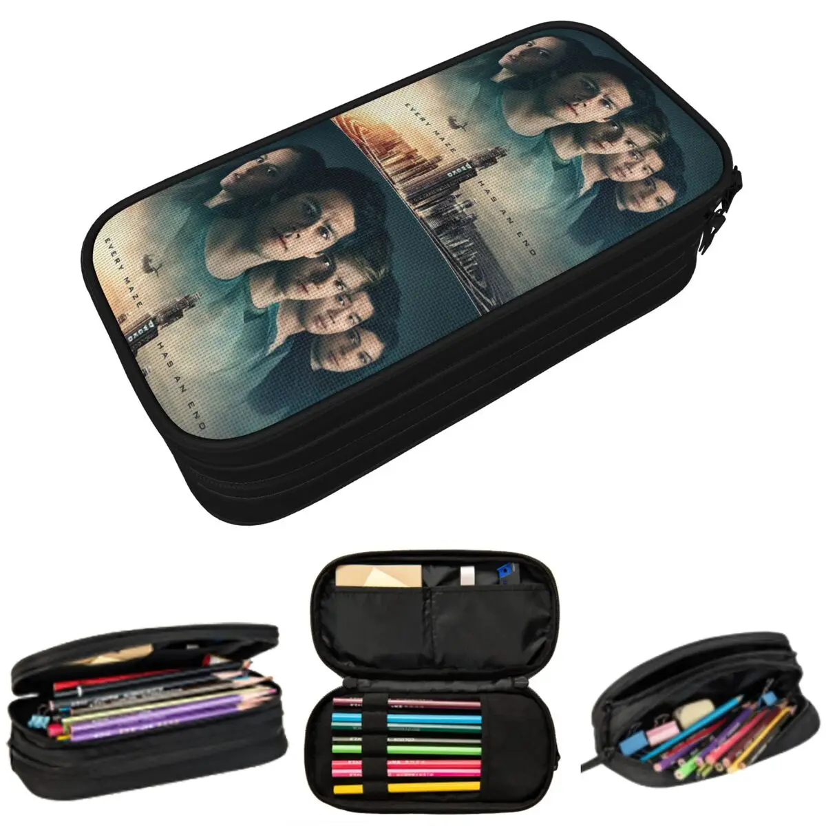 

Maze Runner The Death Cure Pencil Cases Large Storage Pen Bags Pen Box Pencil Pouch For Boys Girls Students Stationery School