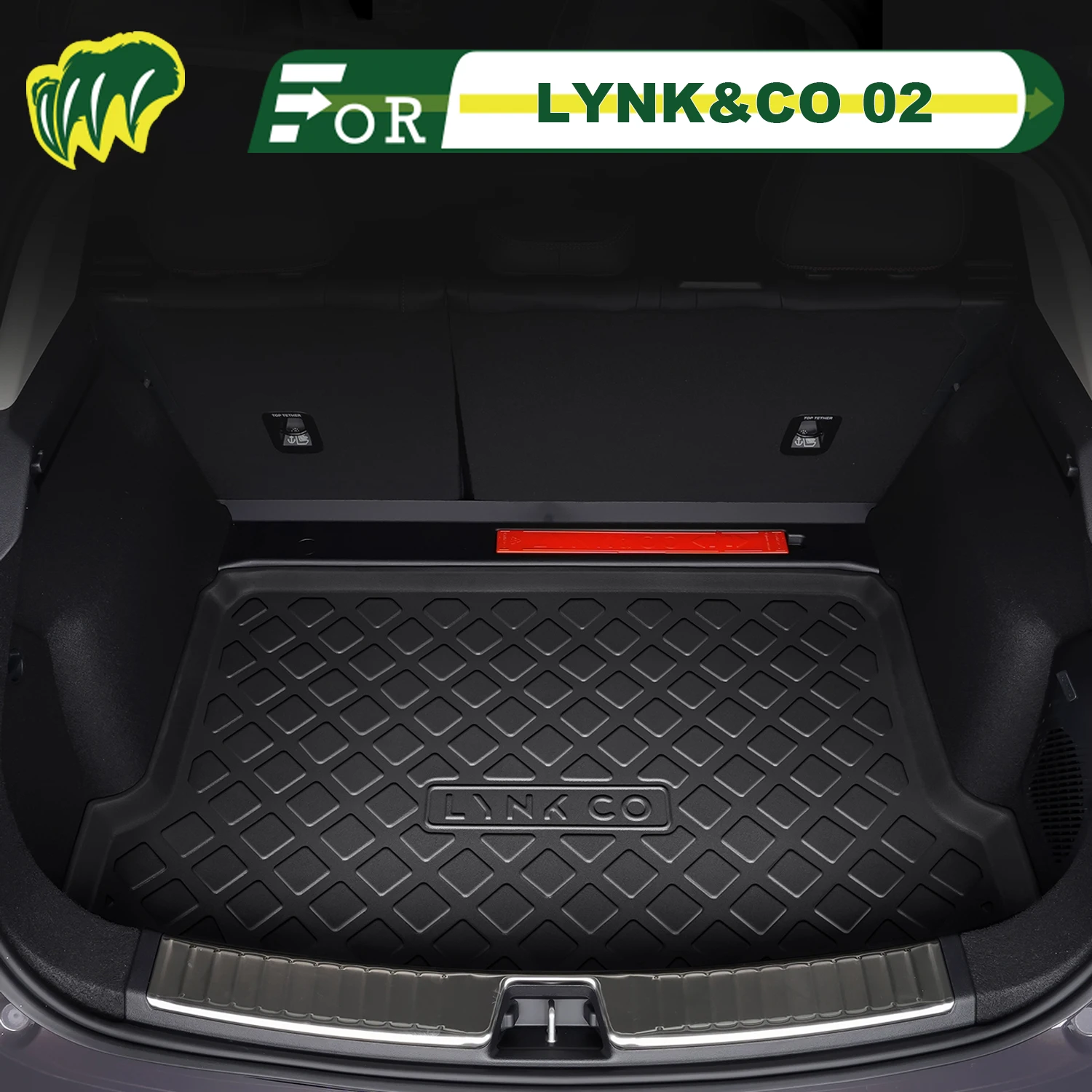 

For LYNK&CO 02 Hatchback 2018-2025 TPE Custom Fit Car Trunk Mat Cargo Mat 3D Shaped Trunk Liner Rear Trunk Protection Mat