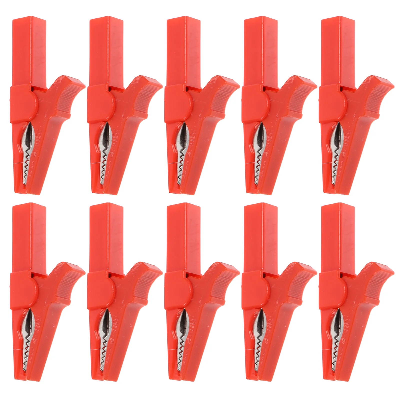 

10 шт., безопасный изолированный зажим типа «крокодил», высокая токовая способность, универсальный инструмент для тестирования, закрытый дизайн, защита от утечек