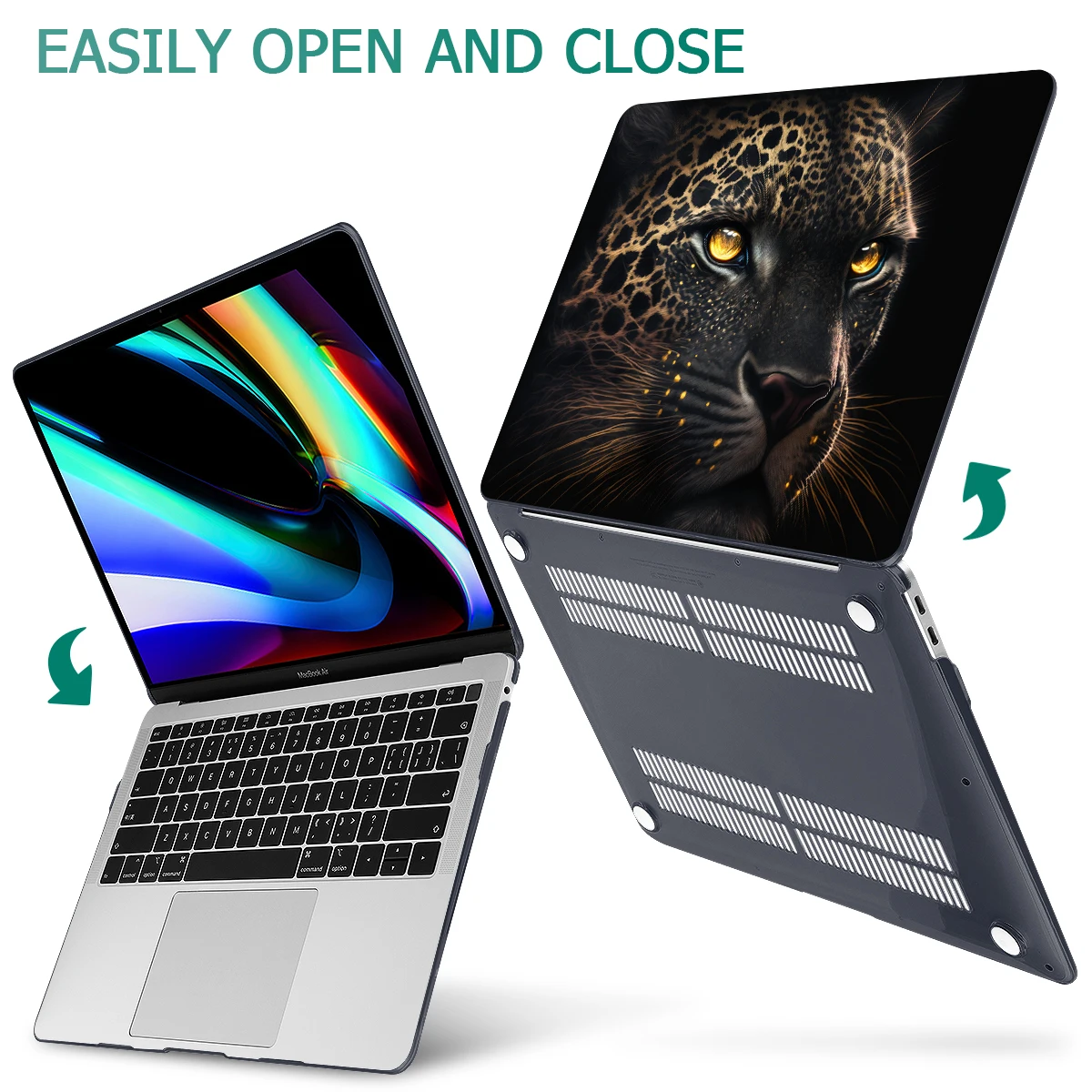 Panther print hard case for MacBook 2023 2022 M2 Air Pro 13 A2681 A2338 A2337 M1 2020 Pro Case 14 15 16inch A2780 A2485 Retina