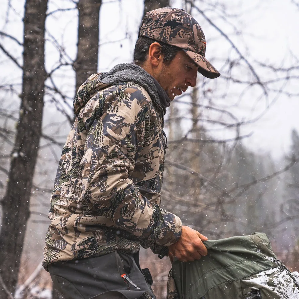 Men's Stretch Camouflage Jacket, Hunting Pullover, Light Nylon Fabric Printed Plush Lining Hoodie 19 S8030011becec484194c027fba1921aa05