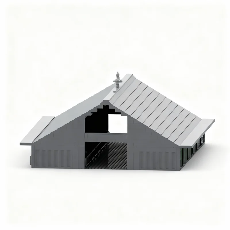 

738pcs MOC Cow Barn City Farm Model Building Blocks Construction Toy Christmas Gifts DIY Creative Idea Education Assemble Brick