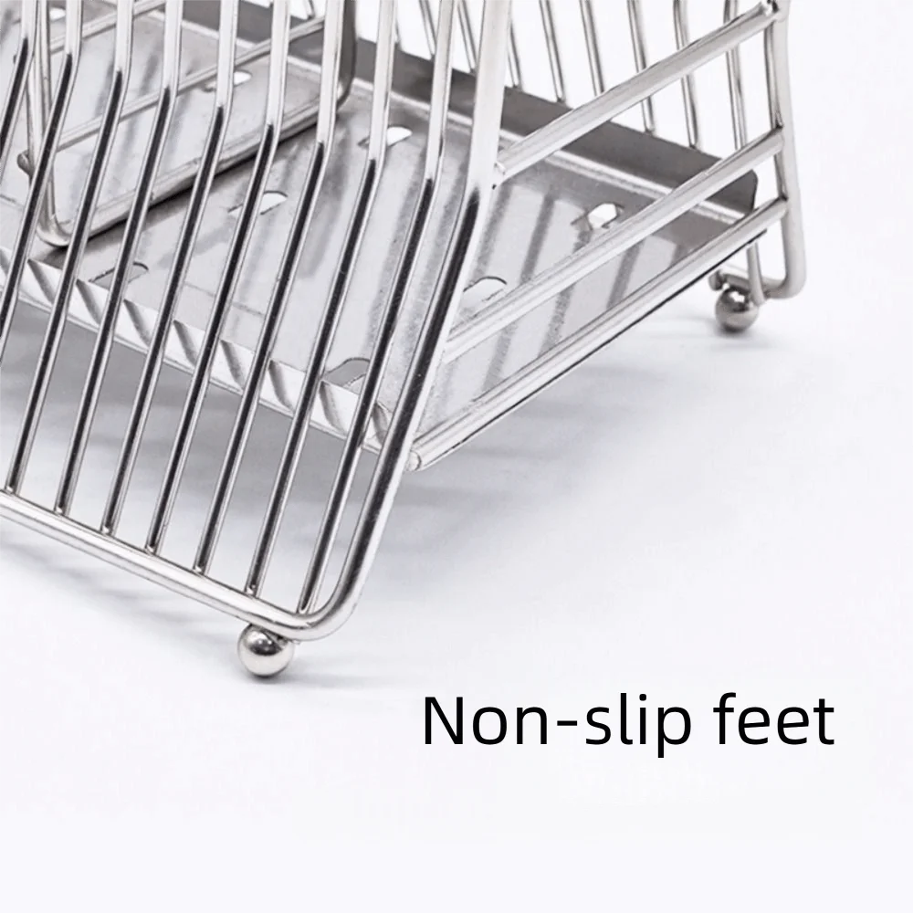 

Корзина для сушки столовых приборов большой емкости, влагостойкая компактная коробка для хранения палочек для еды, противоскользящая стойка для хранения ложек и вилок