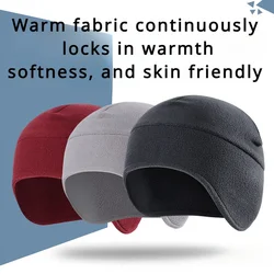 Winter Beanie Hat Warm Fleece Outdoor Cycling Ear Protection Cold Protection Keep Warm Black Caps for Men  Women