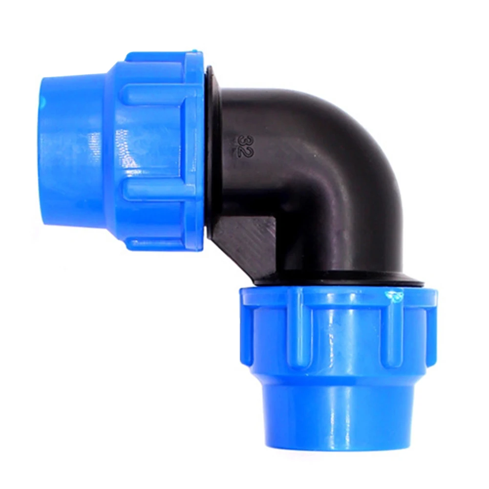 Practical Elbow Household Hardware 1Pcs 20-50mm 90° Black+Blue Blue Cap Fittings Parts Water Pipe Quick-connect