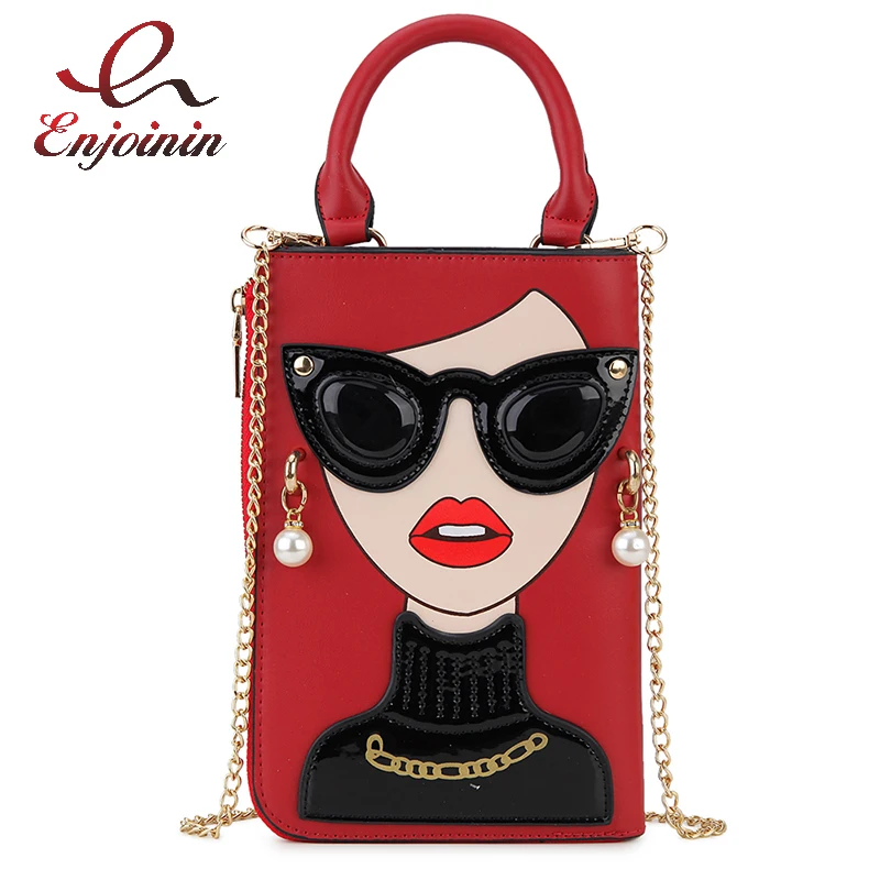 Sexy Lady Face Purses and Handbags for Women Fashion Designer Chain Shoulder Bag Party Clutch Funky Female Crossbody Bags 2022 you sexy thing the best of hot chocolate 2 cd