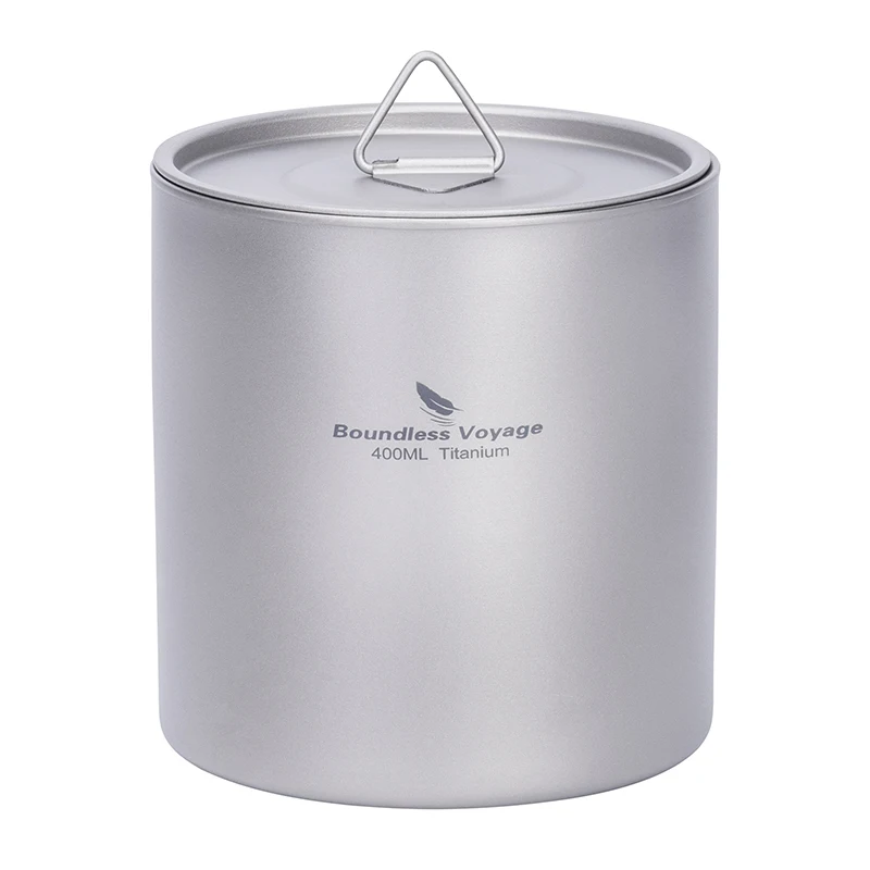

Ультралегкая титановая кружка Boundless Voyage, складная, с двойными стенками, металлическая чашка для чая и кофе, посуда для кемпинга на открытом воздухе