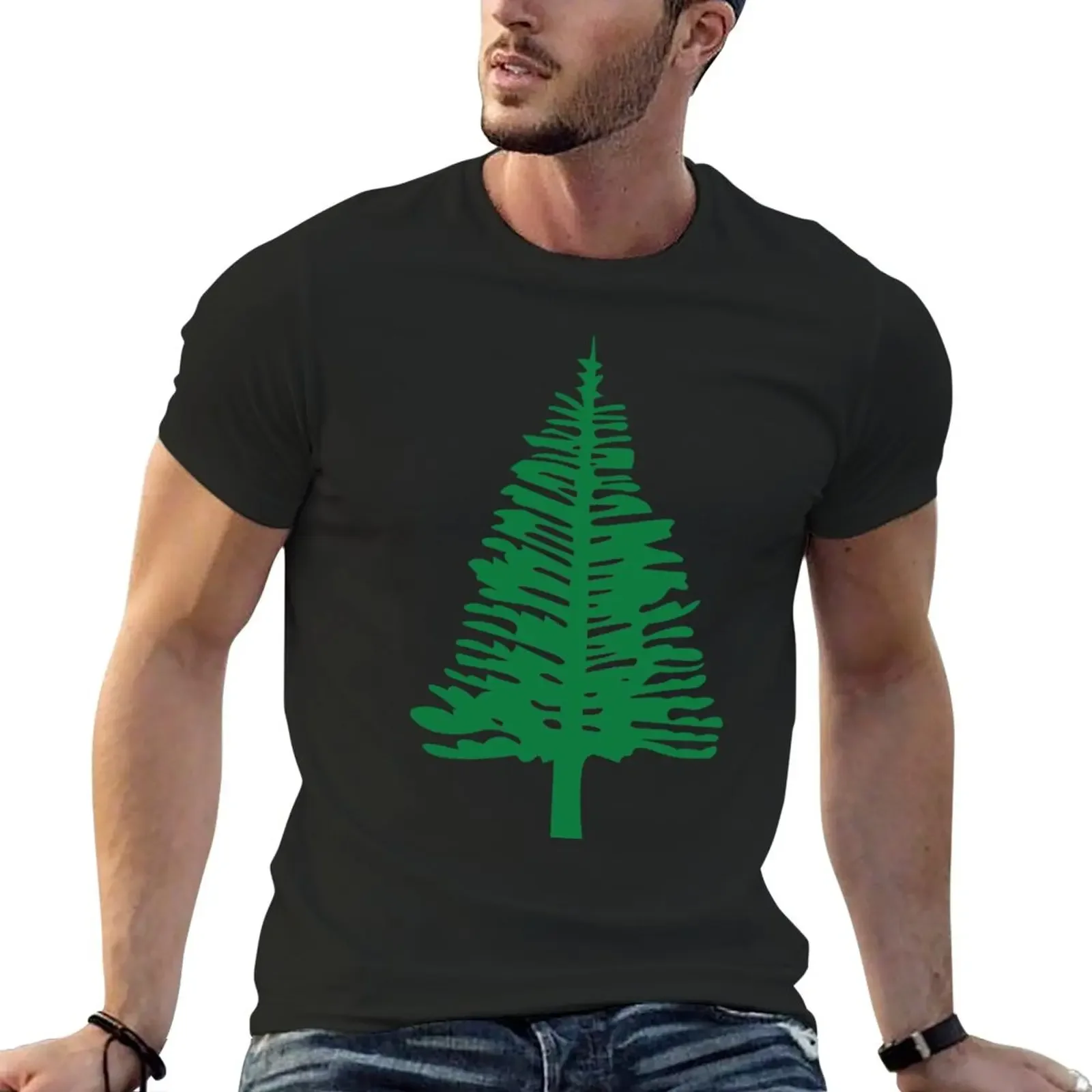 Norfolk Island Tree T-Shirt anime clothes Aesthetic clothing boys whites mens graphic t-shirts hip hop