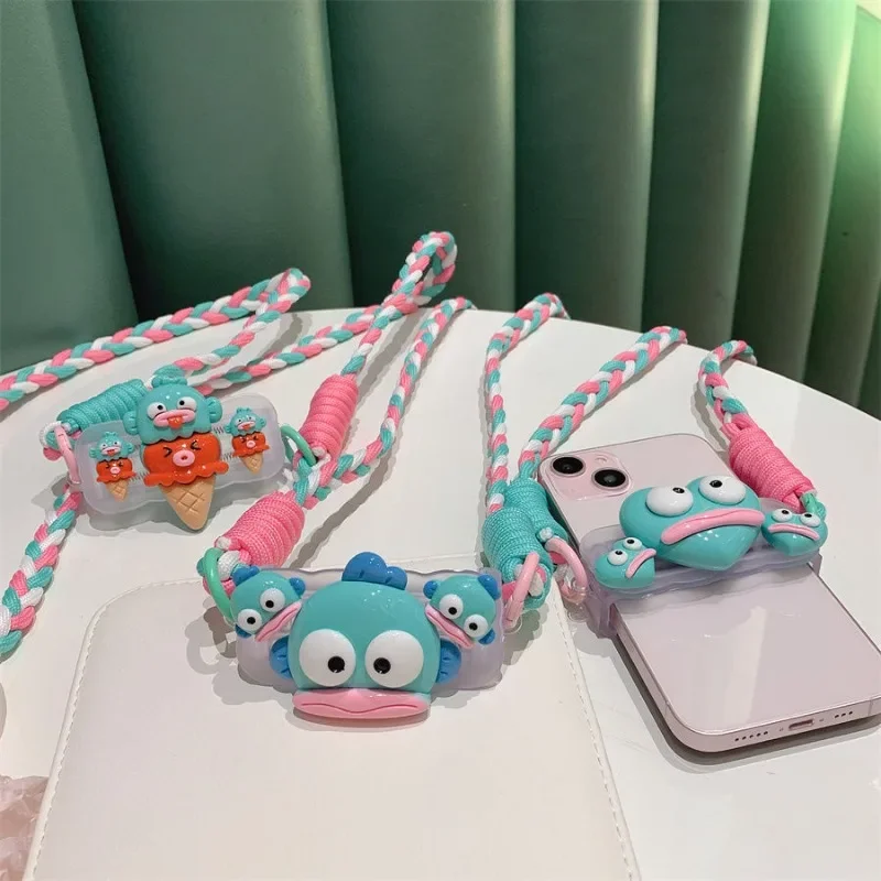 Sweet Anime Kawaii Sanrio Ins Phone Case Back Clip Cute Cartoon Fashion Phone Cover Back Rope Clip Lovely Gifts for Girls