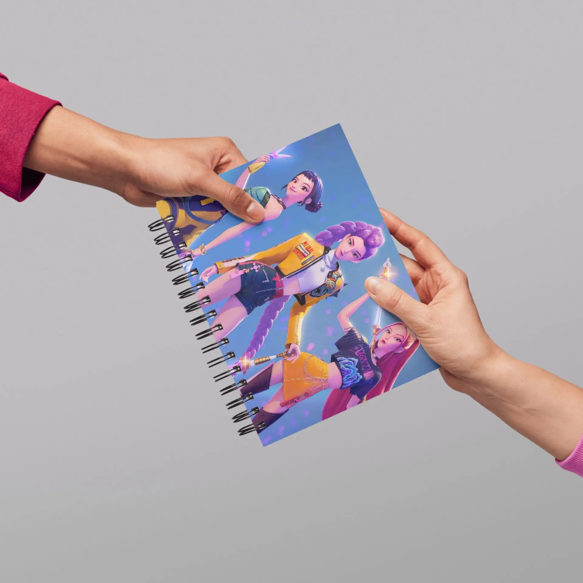 A6 لـ K-pop شيطان الصيادين دفتر لفائف ملزمة طالب مهمة دفتر تسليط الضوء على ملخص مذكرة الوسادة 50 صفحة هدية