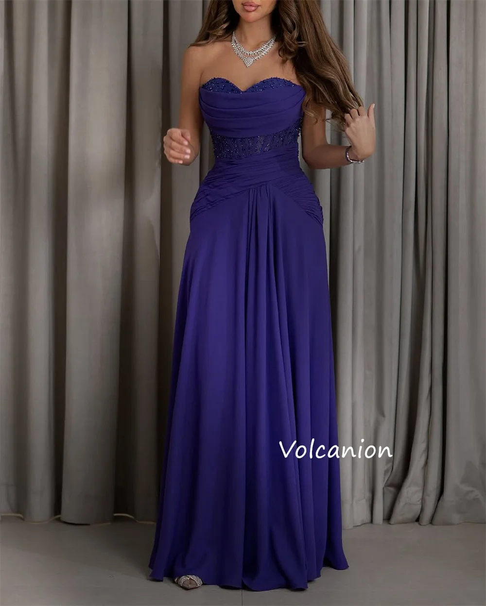 تخصيص الشيفون رايات الديكور ألف خط الحبيب فساتين طويلة مخصصة مناسبة حزب كلاسيكي أنيق جودة عالية