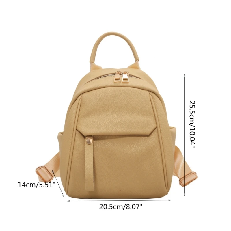 Fashion Women Backpack Soft PU Leather Backpacks Female Small School Bags for Teenage Girls Travel Casual Bookbag